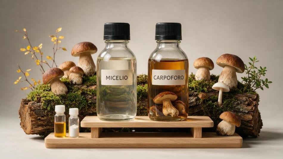 Confronto estratti: micelio vs carpoforo